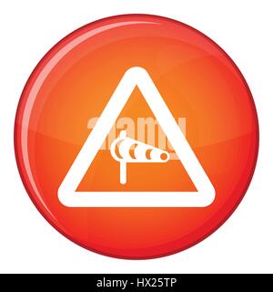 Sign warning about cross wind from the left Stock Vector