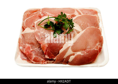 Fresh Pork Chops Stock Photo