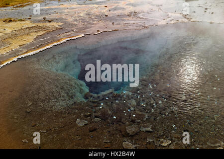 Strokkur geothermal area, Iceland Stock Photo