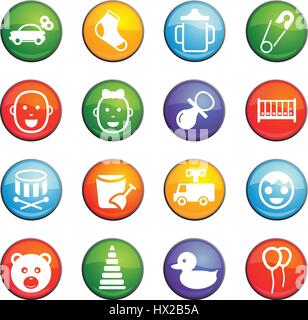 baby vector icons for user interface design Stock Vector
