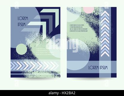 Business Brochure green blue color design. Vector illustration. Company catalog contemporary vertical layout. Leaflet publication template. Flyer or b Stock Vector