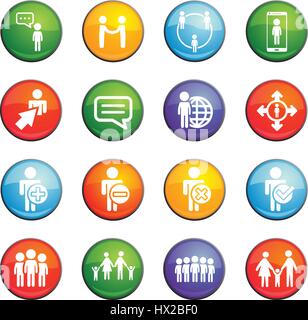 community vector icons for user interface design Stock Vector Image ...