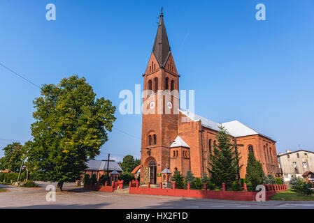 Roman Catholic Church of Saint Theresa of the Child Jesus in Szymbark village, Kashubia region of Pomeranian Voivodeship in Poland Stock Photo