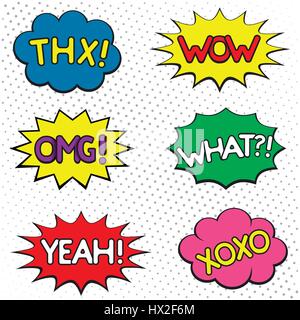 Speech cloud set Stock Vector