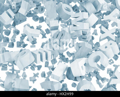 High resolution image. 3d rendered illustration. Background of alphabet Stock Photo