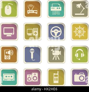 Devices icon set for web sites and user interface Stock Vector