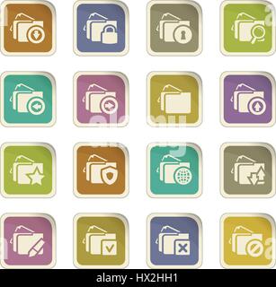 Folders icon set for web sites and user interface Stock Vector