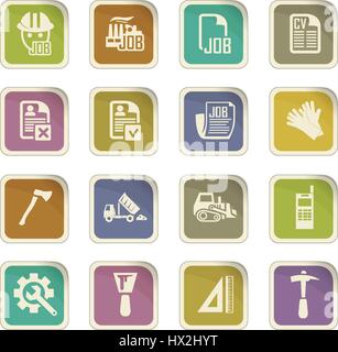 Job icon set for web sites and user interface Stock Vector