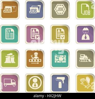 Job icon set for web sites and user interface Stock Vector