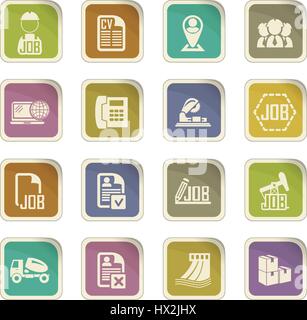 Job icon set for web sites and user interface Stock Vector