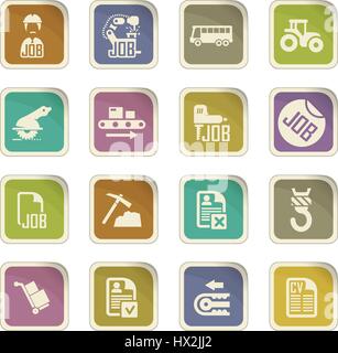 Job icon set for web sites and user interface Stock Vector