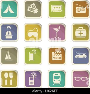 Travel icon set for web sites and user interface Stock Vector