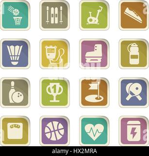 sport vector icons for user interface design Stock Vector