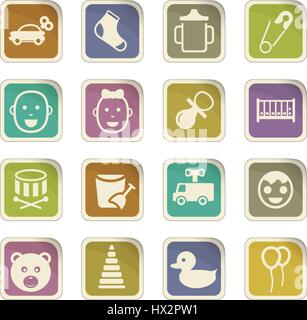 baby vector icons for user interface design Stock Vector