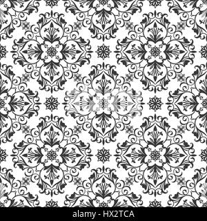 Vector seamless pattern. Luxury elegant texture of damask style. Pattern can be used as a background, wallpaper, wrapper, page fill, element of ornate Stock Vector