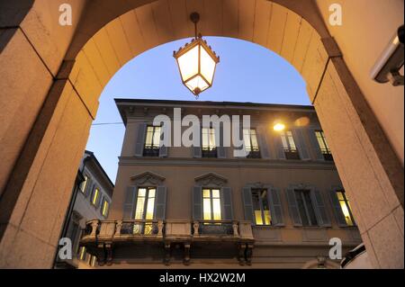 Milan (Italy), headquarters of the investment bank Mediobanca in  Filodrammatici street and Cuccia square Stock Photo