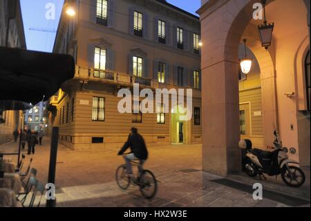 Milan (Italy), headquarters of the investment bank Mediobanca in  Filodrammatici street and Cuccia square Stock Photo