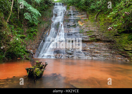 Cascades, beautiful waterfall in a rainforest. Bolivia. Long exposure. Stock photo Stock Photo