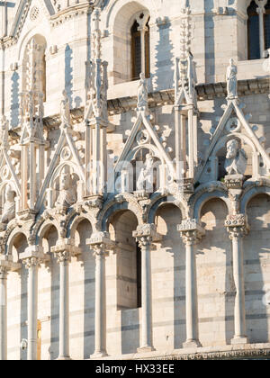 Pisa Baptistery facade detail Stock Photo