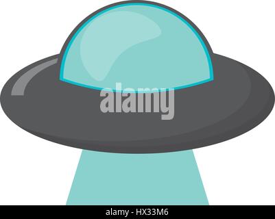 ufo vehicle spatial image Stock Vector