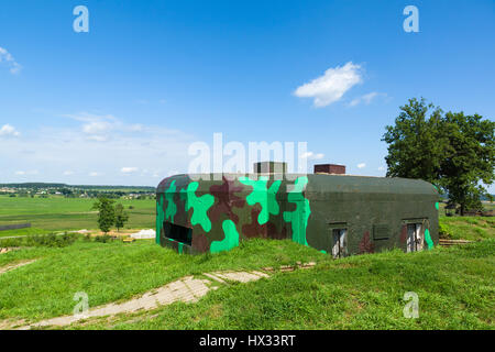 military fortification built of concrete and serves as a point of fire in battle Stock Photo