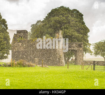 Ancient monastic ruins of Fore Abbey in County Westmeath, Ireland Stock Photo