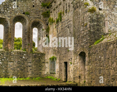 Ancient monastic ruins of Fore Abbey in County Westmeath, Ireland Stock Photo