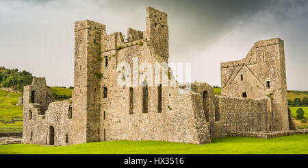 Ancient monastic ruins of Fore Abbey in County Westmeath, Ireland Stock Photo