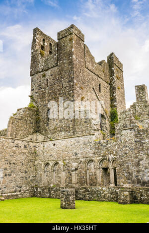 Ancient monastic ruins of Fore Abbey in County Westmeath, Ireland Stock Photo