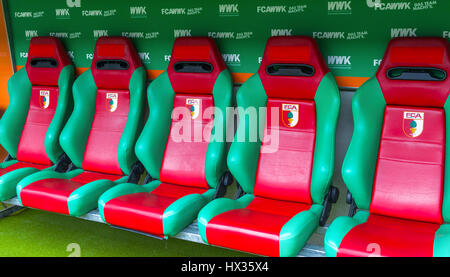 Visiting WWK Arena - the official stadium of FC Augsburg Stock Photo