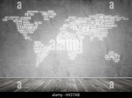 World map in typography Stock Photo