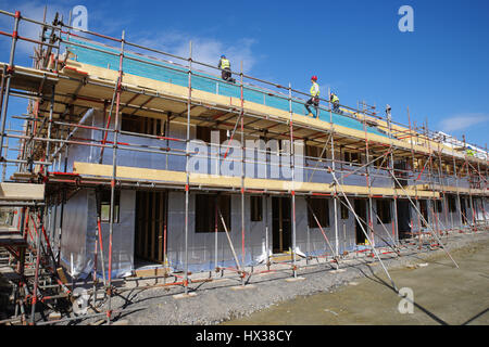 New Housing Build, Holyhead Wales, Stock Photo