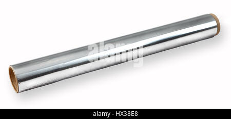 Four different roll of aluminum foil for food storage and cooking, isolated  image on white background. Foil rolls of different size: length and thickn  Stock Photo - Alamy