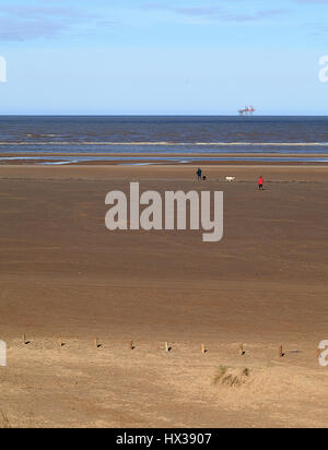 Beach Image between Ainsdale and Formby England Stock Photo