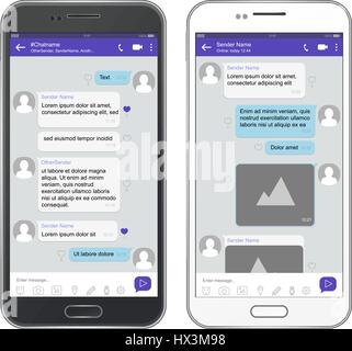 Vector phone chat interface Stock Vector
