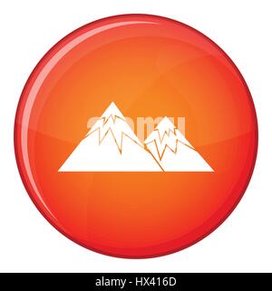 Swiss alps icon, flat style Stock Vector