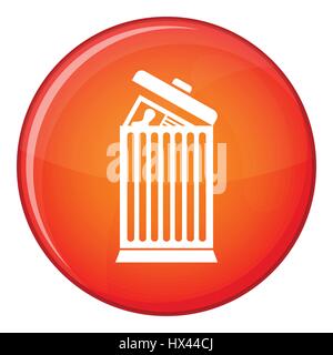 Resume thrown away in the trash can icon Stock Vector
