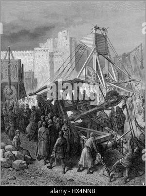 Gustave dore crusades the crusaders war machinery Stock Photo