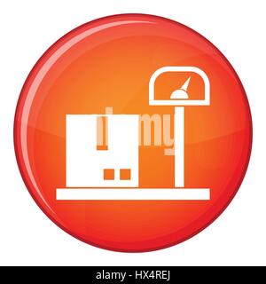 Scales for cargo icon, flat style Stock Vector