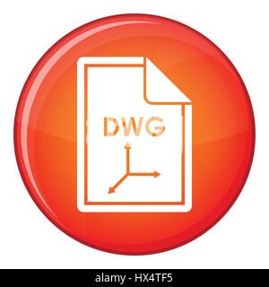 File DWG icon, flat style Stock Vector