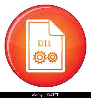 File DLL icon, flat style Stock Vector