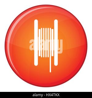 Electric cable in coil icon, flat style Stock Vector