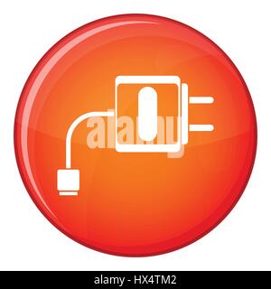 Mini charger icon, flat style Stock Vector