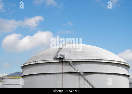 tank of an oil depot Stock Photo
