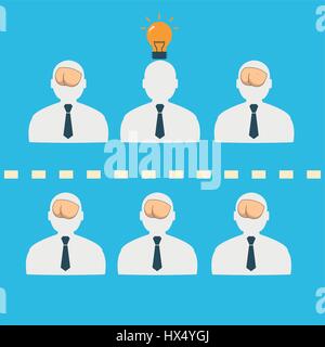 Flat abstract people icons while brainstorming eps Stock Vector