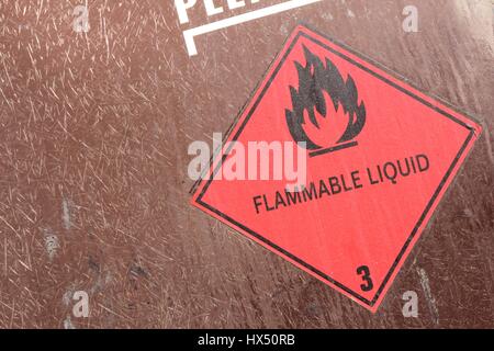 pictogram for chemical hazard - flammable liquid Stock Photo