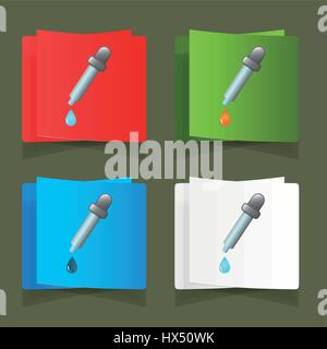 Icon medicine dropper with a drop vector Stock Vector