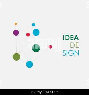 Geometric connection background. Molecule and communication illustration Stock Vector