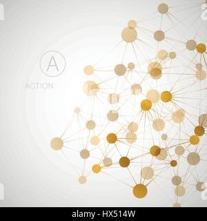 Network, connect or molecule set. Vector illustration for you idea Stock Vector
