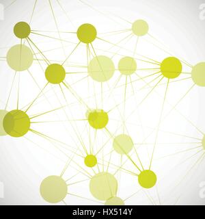Network, connect or molecule set. Vector illustration for you idea Stock Vector
